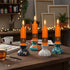 5 Inch Orange Taper Candles Hand Poured Unscented Smokeless Short Thick Tapered Candles for Morning Coffee Ritual