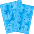 Beasea Dinosaur Soap Mold, 2 Pack 3D Silicone Mat for Mini Chocolate Cake, Fondant, Cookie Baking