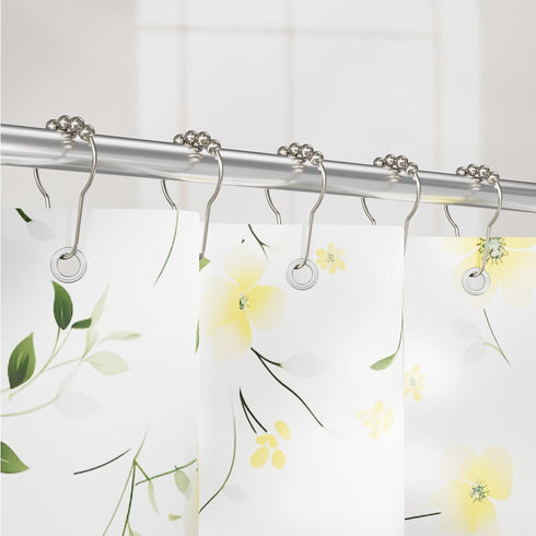 Amazer Shower Curtain Hooks - Decorative Rust Proof Stainless Steel Set of 12 for Bathroom Shower Rods
