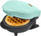 Mini Waffle Maker by Select Brands - Classic Mini Waffle Iron for Savory or Dessert Waffles, Mint Green