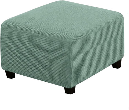 VIENLOVE Square Ottoman Slipcover Polyester Blend Folding Storage Stool Furniture Protector Stretch Ottoman