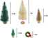 30 Pieces Miniature Sisal Frosted Christmas Trees, Bottle Brush Mini Trees, Plastic Tabletop Ornaments for Home Decor