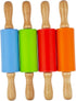 Miokun 4 Pack (9 Inch) Small Rolling Pin for Kids, Kids Rolling Pin for Home Kitchen