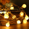 Merdeco Globe Plug in String Lights, 10ft/3m, 20 LED Bulb Warm White Fairy Lights for Decoration