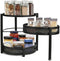 IBERG 3 Tier Spice Organizer with Rotating Middle Tier, Space Saving Kitchen