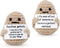 TOYMIS 2pcs Mini Funny Positive Life Potato, 3inch Interesting Knitted Wool Potato Doll