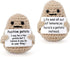 TOYMIS 2pcs Mini Funny Positive Life Potato, 3inch Interesting Knitted Wool Potato Doll