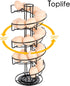 360 Elegant Black Spiral Egg Dispenser Rack - Rotating Storage Solution