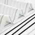 jinchan Black Grey White Striped Shower Curtain, Waterproof Fabric Set with Hooks, 70x72 inches Modern Abstract