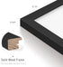Golden State Art 12x12 Black Frame - Use as 8x8 Picture Frame with White Mat or 12x12 without Mat