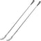 Hiware 12-Inch Bar Spoon Set of 2, Stainless Steel Mixing Spoons, Spiral Pattern for Cocktail Shaker