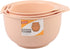 GLAD 3 Piece Mixing Bowls Set with Pour Spout | Non-Slip, BPA Free, Dishwasher Safe Plastic | Blush, Nesting Design