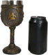 Ebros Norse Mythology Viking Alfather Odin God Of Asgard, 7oz Resin Wine Goblet Chalice with Stainless Steel Liner