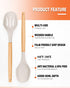 Large Silicone Cooking Spoons, 2 Pack Nonstick Spoon Set, Heat Resistant Kitchen Spoons for Cooking