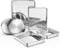 E-far Stainless Steel Baking Pan Set, 6-Piece Metal Bakeware Sets Include Cookie