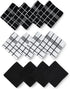 Encasa Terry Cloth Rags, Absorbent Dish Towels for Kitchen Drying and Cleaning, Pack of 12 in Terry Black