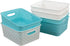 Vababa Plastic Storage Baskets/Storage Bins, Pack of 6