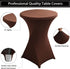2 Pack 32x43 Inch Cocktail Table Covers - Spandex Round High Top Tablecloth - - Coffee Stretch Fitted Highboy Table