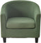 CRFATOP 2 Piece Club Chair Slipcover Stretch Barrel Chair Covers Solid Tub