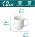 Set, 12 oz Set 6, vancasso Porcelain Coffee Mugs Ceramic Coffee Cups for Latte Hot Tea Cappuccino Cocoa Milk Cups