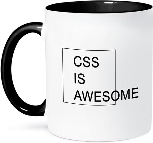 3dRose mug_221166_4 CSS IS AWESOME, Two Tone Black Mug, 11oz