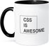 3dRose mug_221166_4 CSS IS AWESOME, Two Tone Black Mug, 11oz
