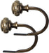 KAMANINA Decorative Curtain Holdbacks, Window Drapery Holdbacks, Antique Bronze, Marbled Finials (1 Pair/2 Pack, Small)