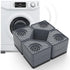SEISSO Anti Vibration Pads, Noise Cancelling Rubber Feet Mat for Washing Machine, Stabilizer Prevents Walking