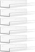 upsimples 6 Pack Acrylic Shelves for Wall Storage, 15" x 4 Floating