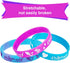 Gejoy 30 Pieces Mermaid Party Favors, Mermaid Silicone Wristband Bracelets for Under The Sea Birthday Party Supplies