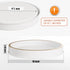 HGF Bathroom Vantiy Tray, 10 Inch Lightweight Metal Round Decorative Tray for Kitchen Counter Sink Countertop Organizer, Perfume Candle Vanity Trays for Bathroom Decor, White Brushed Gold