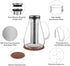 Cold Brew Iced Coffee Maker 34oz, BPA-Free Glass Pitcher with Removable Double Mesh 304 Stainless Steel Filter