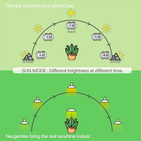 PAR38 Dimmable, Dimming Smart LED Grow Light, Sun Mode - Mimics Real Sunshine, Daily Run Auto Timer, Remote Control