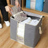 2 Pack Foldable Erect Storage Bags Under Bed Closet Organizer 18 x 11 x 19 inch - for Quilt, Blanket, Pillow, Clothes,