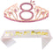 8th Pink Birthday Tiara and Sash, Happy 8th Birthday Party Supplies with Glitter Satin Sash and Crystal Crown