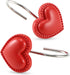CHICTIE Red Heart Shower Curtain Hooks Rings, Set of 12 Decorative Stainless Steel Rust Resistant