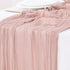 Socomi 10ft Cheesecloth Table Runner, Boho Rustic Dusty Pink for Baby Shower, Wedding, Easter, Summer Decoration