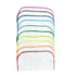 Gina's Soft Cloth Shop 2 Ply White Cotton Birdseye Wipes Set of 20 - Rainbow Edging, Made in USA