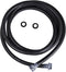 HIGHCRAFT 2564, 4 Feet Washing Machine Hose, Durable Black EPDM Rubber Tube Cover, 3/4" x 3/4" Female, MADE IN USA