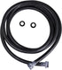 2565, 5 Feet Washing Machine Hose, Durable Black EPDM Rubber Tube Cover, 3/4" x 3/4" Female Connector, MADE IN USA