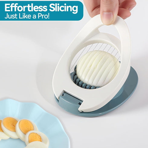 Piunaoa Egg Slicer & Dicer for Hard Boiled Eggs - Heavy Duty Cutter Dicer with Stainless Steel Wire, Cuts Strawberries