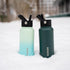 BJPKPK 2 Pack Insulated Water Bottles with Straw Lids, 32oz Stainless Steel Leak Proof Thermos