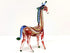Giraffe Miniature Figurine, Hand Blown Glass Animal Sculpture, Tiny Collectible Art Gift for Home Décor (3.5" Multi-Red)