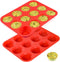 CAKETIME 12 Cups Silicone Muffin Pan, Regular Size Cupcake Pan for Baking, Nonstick BPA Free