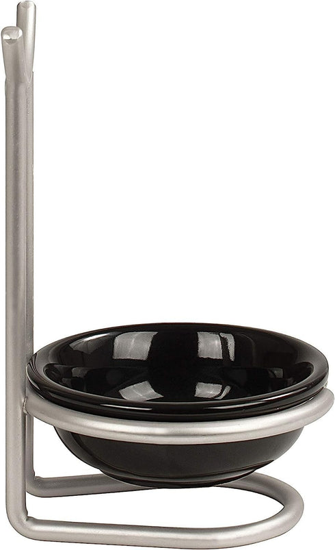 Spectrum Diversified Euro Spoon Rest with Ceramic Dish, Satin Nickel