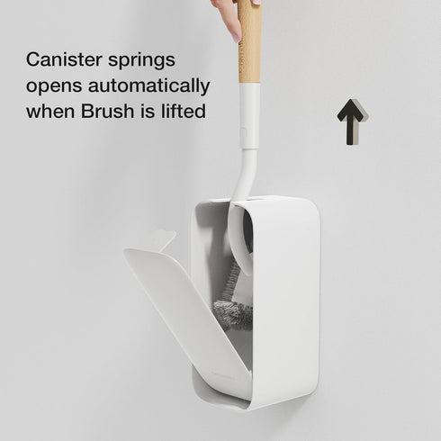 Diveotree Square-1pack) Toilet Cleaner Brush, Toilet Brush and Holder for Dead Corner Cleaning, Wall Mounted Toilet