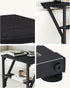 NEFROM ET-D-BKW1 C-Shaped End Table, Small Couch Side Table, Sofa TV Tray Table for Living Room, Bedroom, Bedside