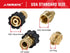 YAMATIC Pressure Washer Adapters, M22 14mm Male to 1/4" Plug and Female to 1/4" Socket, 5000 PSI Quick Connect