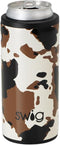 Swig Life Skinny Can Cooler, 12oz Insulated Slim Can Holder, Stainless Steel for Tall Beer Bottles, Beach Accessories