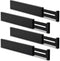 Utoplike 4 pcs Bamboo Kitchen Drawer Dividers - Adjustable Black Drawer Organizers for Kitchen, Bathroom, Bedroom, Desk